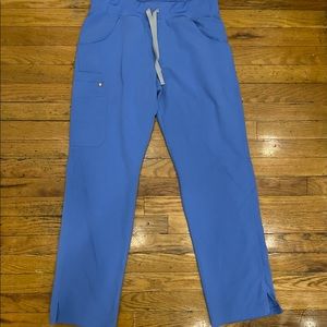 Figs Kade Cargo Scrub Pants, Ceil Blue, Petite L